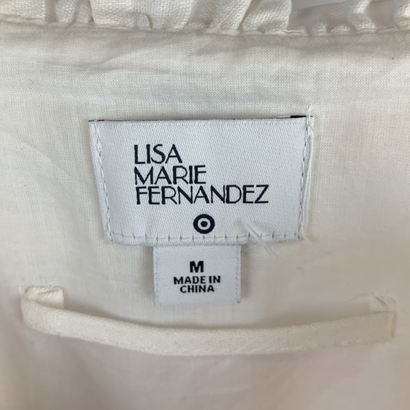 Lisa Marie Hernandez for Target Ric Rac Dress Linen Blend White,Pink,Yellow Sz M - Picture 10 of 11